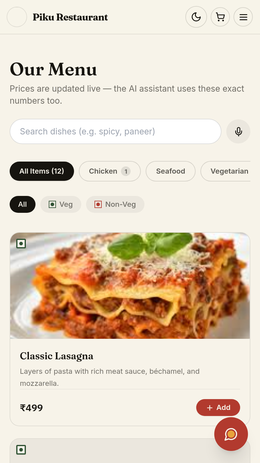 Restaurant — Full-Featured Restaurant Ordering Website - Screenshot 2